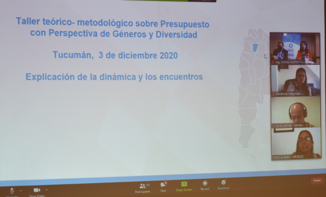 1° JORNADA DE CAPACITACIÓN SOBRE PRESUPUESTO CON PERSPECTIVA DE GÉNERO ...